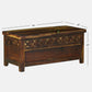 MODERN GEOMETRIC DESIGN SHEESHAM WOOD STORAGE TRUNK