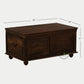 CLASSIC ELEPHANT CARVED SHEESHAM WOOD STORAGE TRUNK