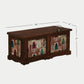 ETHNIC PRINT PANEL WOODEN STORAGE TRUNK