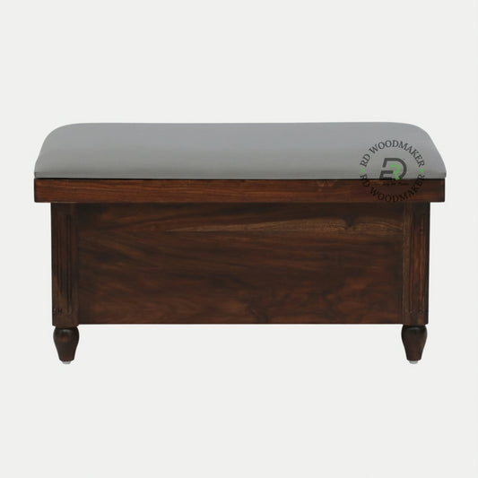 MINIMAL UPHOLSTERED WOODEN STORAGE BENCH TRUNK