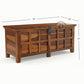 CLASSIC LARGE WOODEN STORAGE TRUNK WITH LOCKING SYSTEM