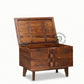 MODERN GEOMETRIC PANEL SHEESHAM WOOD STORAGE TRUNK