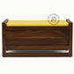 UPHOLSTERED TOP WOODEN STORAGE BENCH TRUNK