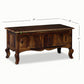 CLASSIC CURVED LEG WOODEN STORAGE TRUNK WITH DRAWER DESIGN
