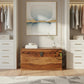 SHEESHAM WOOD LOCKABLE STORAGE TRUNK WITH METAL LATCH