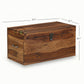 SHEESHAM WOOD LOCKABLE STORAGE TRUNK WITH METAL LATCH
