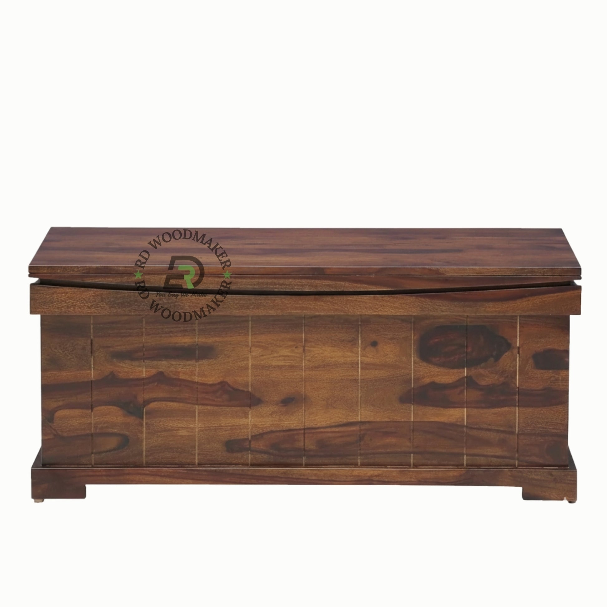 SIMPLE SOLID WOOD STORAGE TRUNK WITH NATURAL GRAIN FINISH