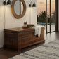 SIMPLE SOLID WOOD STORAGE TRUNK WITH NATURAL GRAIN FINISH