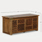 DECORATIVE PATCHWORK DESIGN SOLID WOOD STORAGE TRUNK