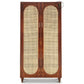BOHO SOLID WOOD 2-DOOR WARDROBE WITH ARCHED RATTAN PANELS