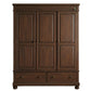 TRADITIONAL SOLID WOOD 3-DOOR WARDROBE WITH 2 DRAWERS