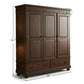 TRADITIONAL SOLID WOOD 3-DOOR WARDROBE WITH 2 DRAWERS