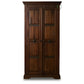 RUSTIC SOLID WOOD 2-DOOR WARDROBE WITH IRON ACCENTS