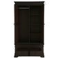 CLASSIC DARK ESPRESSO 2-DOOR WARDROBE WITH 2 DRAWERS