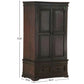 CLASSIC DARK ESPRESSO 2-DOOR WARDROBE WITH 2 DRAWERS