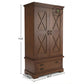 RUSTIC BARN DOOR SOLID WOOD WARDROBE WITH DRAWER