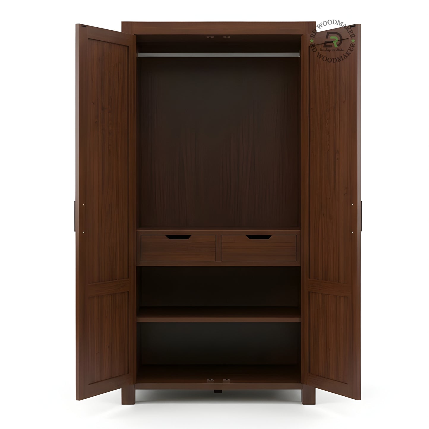 CLASSIC TALL SOLID WOOD 2-DOOR WARDROBE
