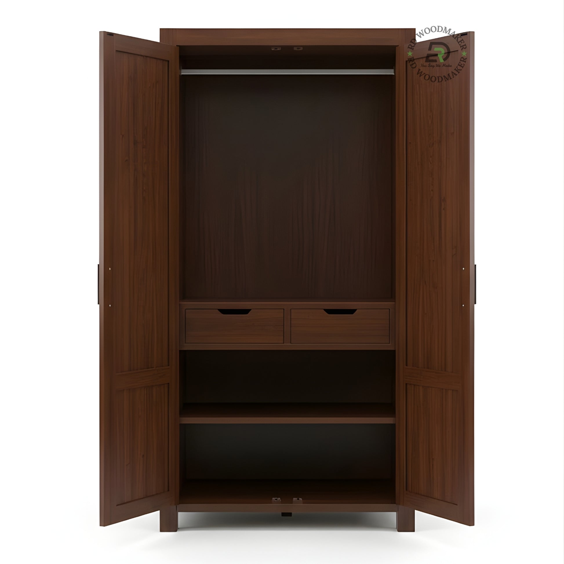 CLASSIC TALL SOLID WOOD 2-DOOR WARDROBE