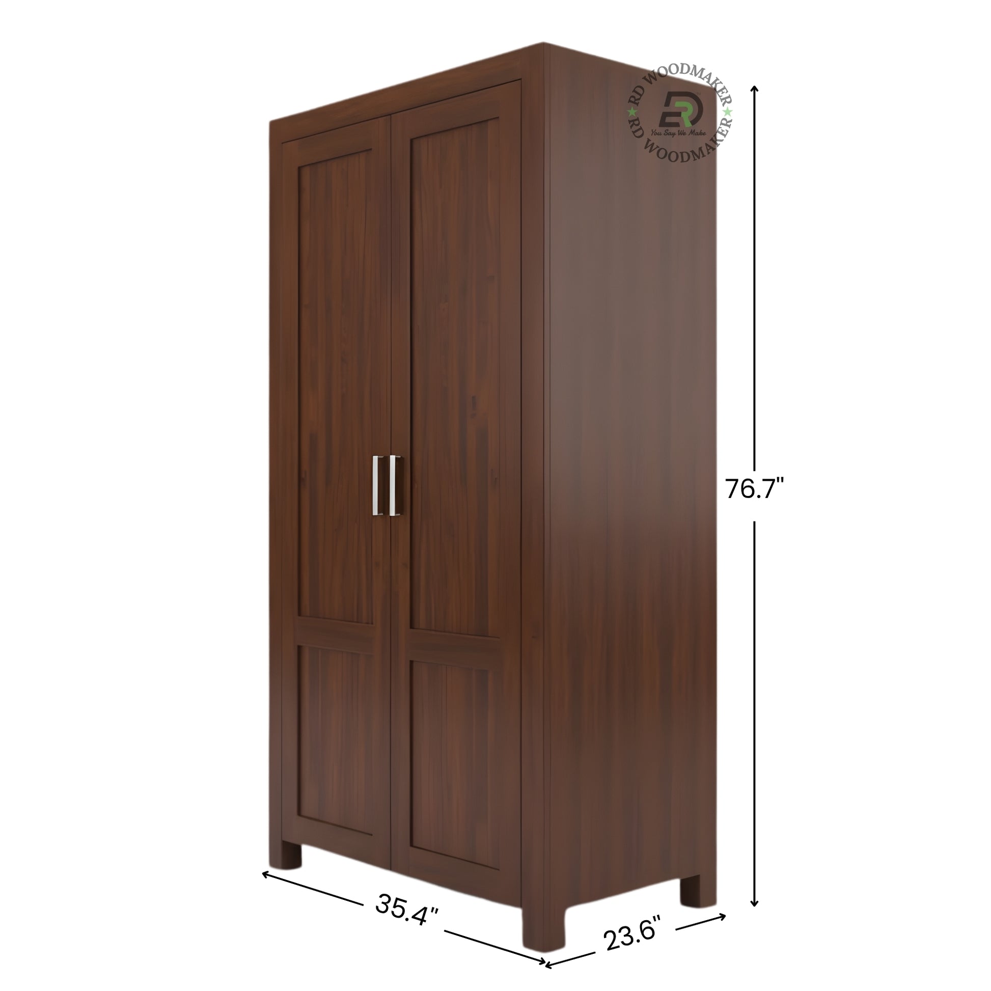 CLASSIC TALL SOLID WOOD 2-DOOR WARDROBE