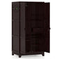 MODERN DARK WOOD 2-DOOR WARDROBE CABINET