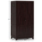 MODERN DARK WOOD 2-DOOR WARDROBE CABINET