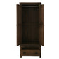 RUSTIC PLANK STYLE SOLID WOOD WARDROBE WITH DRAWER