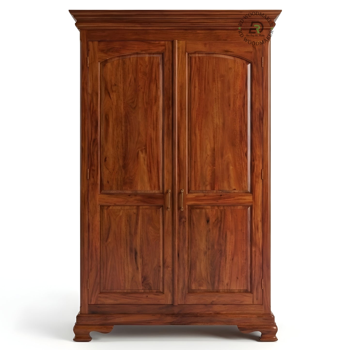 TRADITIONAL ARCHED PANEL SOLID WOOD 2-DOOR WARDROBE