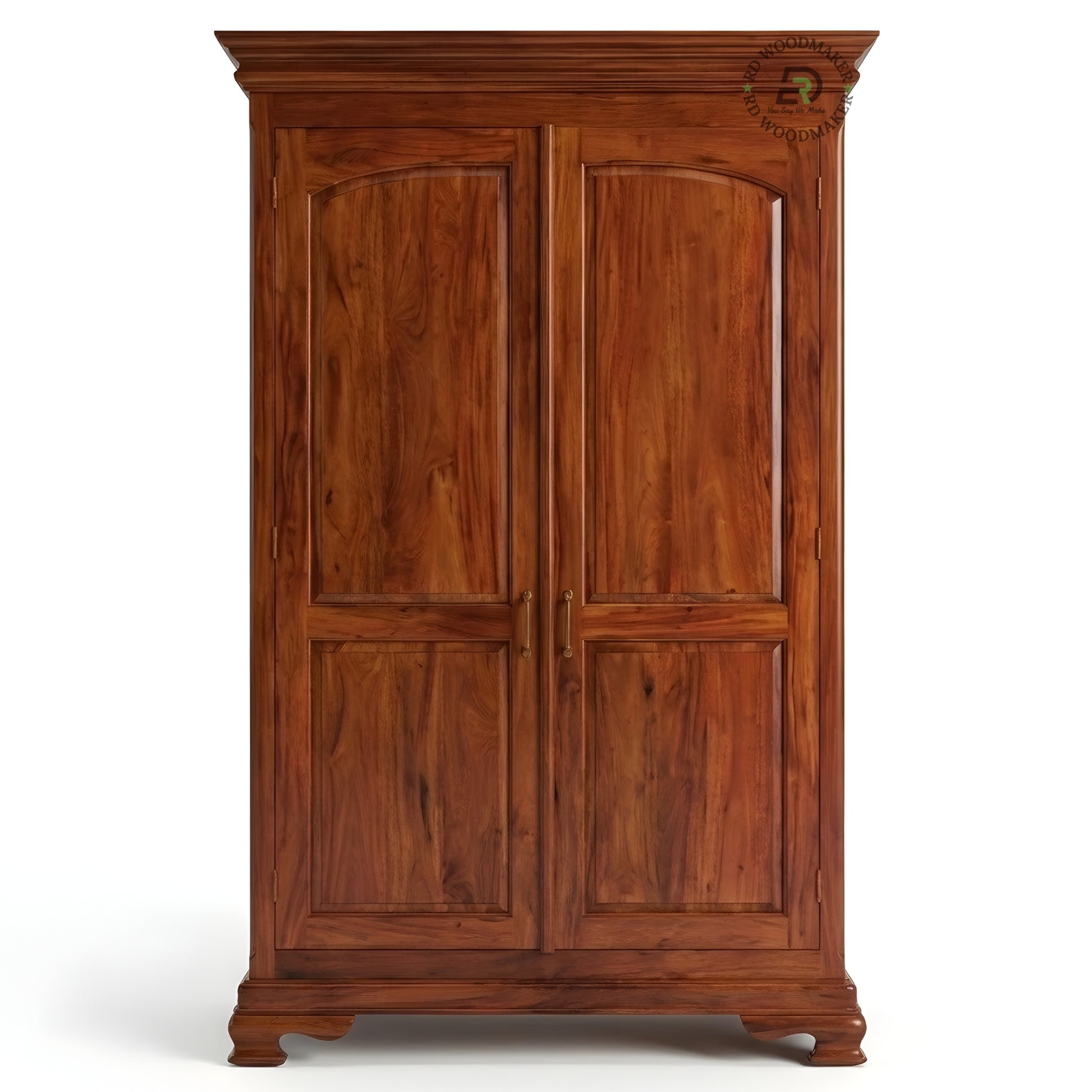 TRADITIONAL ARCHED PANEL SOLID WOOD 2-DOOR WARDROBE