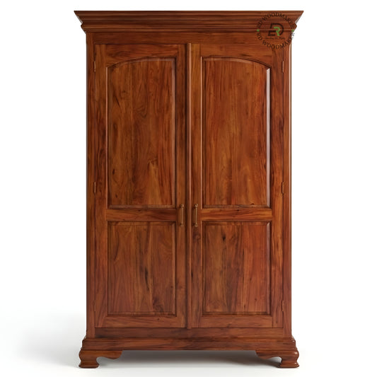 TRADITIONAL ARCHED PANEL SOLID WOOD 2-DOOR WARDROBE