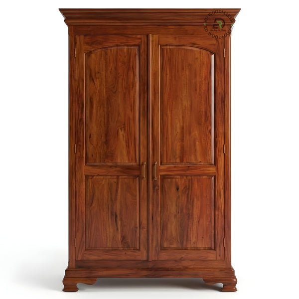 TRADITIONAL ARCHED PANEL SOLID WOOD 2-DOOR WARDROBE