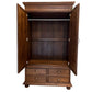 CLASSIC SOLID WOOD 2-DOOR WARDROBE WITH 4 DRAWERS