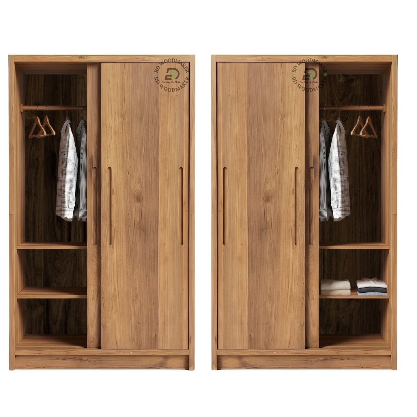 MODERN SLIDING DOOR SOLID WOOD WARDROBE