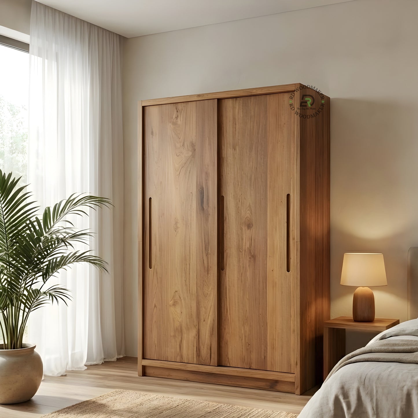 MODERN SLIDING DOOR SOLID WOOD WARDROBE