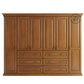 EXPANSIVE 6-DOOR SOLID WOOD WARDROBE SYSTEM WITH 6 DRAWERS