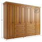 EXPANSIVE 6-DOOR SOLID WOOD WARDROBE SYSTEM WITH 6 DRAWERS