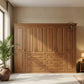 EXPANSIVE 6-DOOR SOLID WOOD WARDROBE SYSTEM WITH 6 DRAWERS