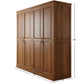 LARGE 4-DOOR SOLID WOOD PANELED WARDROBE