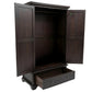 TRADITIONAL DARK ESPRESSO 2-DOOR WARDROBE WITH DRAWER