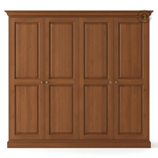 LARGE 4-DOOR SOLID WOOD WARDROBE