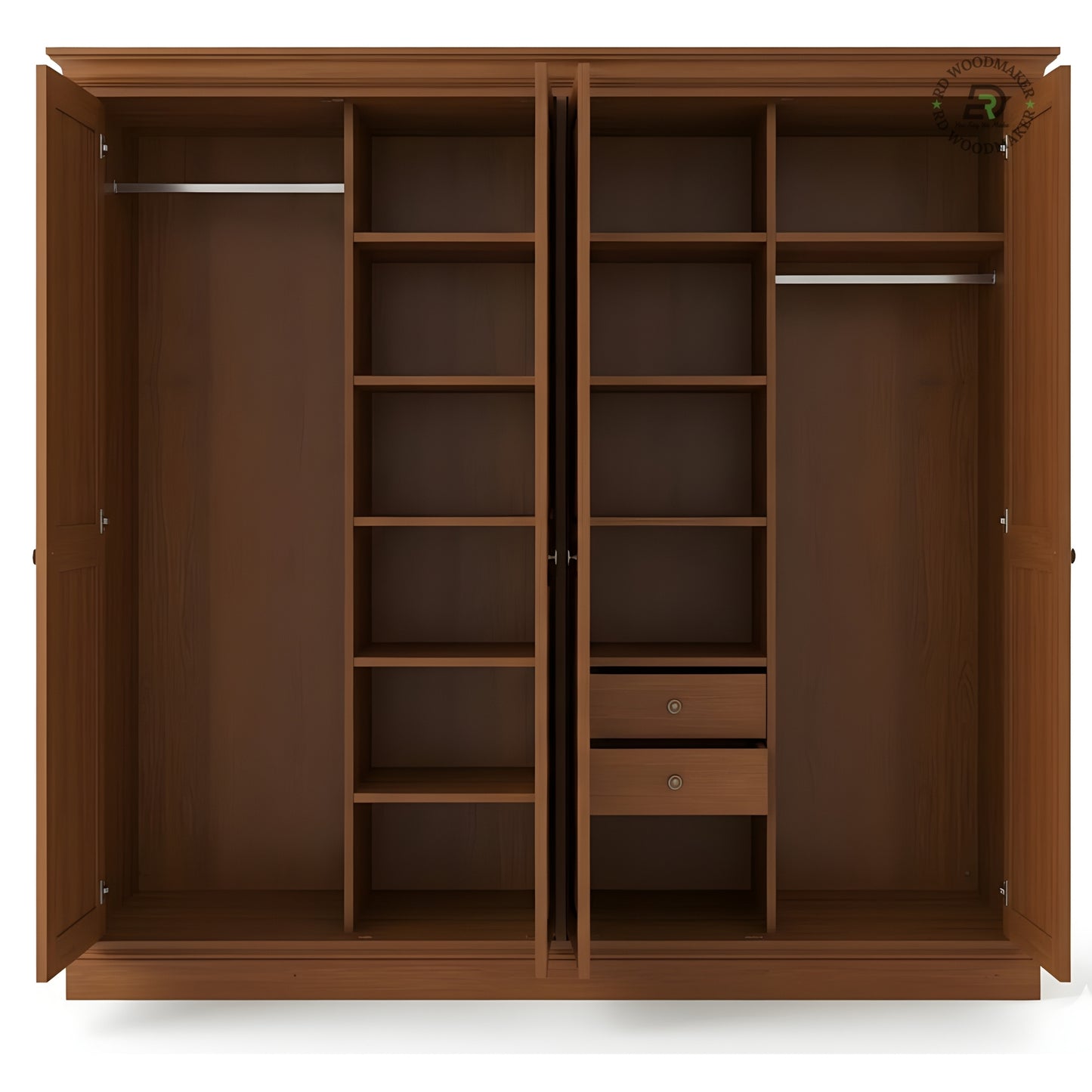 LARGE 4-DOOR SOLID WOOD WARDROBE