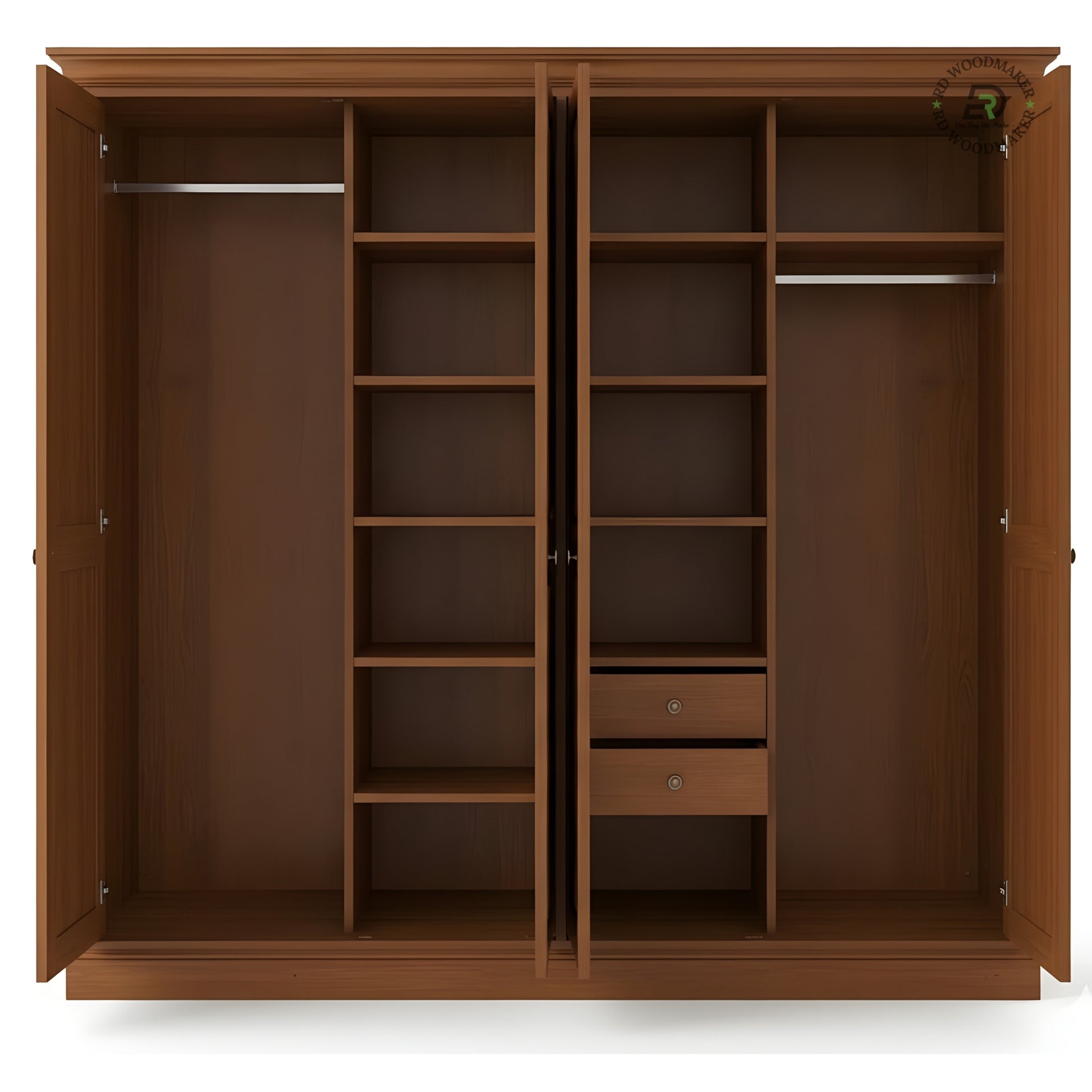 LARGE 4-DOOR SOLID WOOD WARDROBE