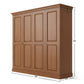 LARGE 4-DOOR SOLID WOOD WARDROBE