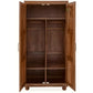 HAND-CARVED SOLID WOOD 2-DOOR WARDROBE