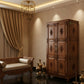 HAND-CARVED SOLID WOOD 2-DOOR WARDROBE