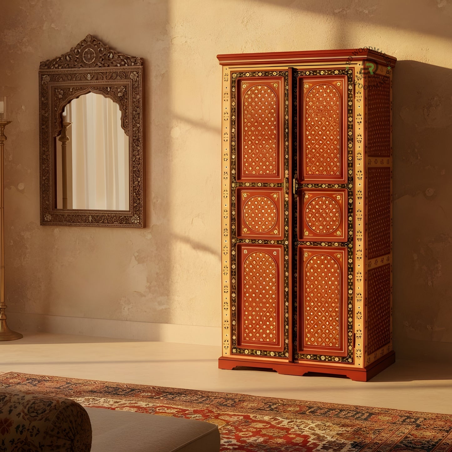 TRADITIONAL HAND-PAINTED 2-DOOR WARDROBE
