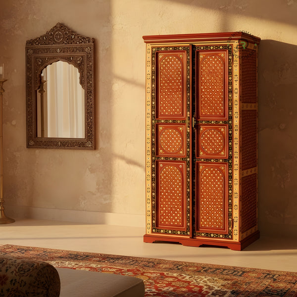 TRADITIONAL HAND-PAINTED 2-DOOR WARDROBE
