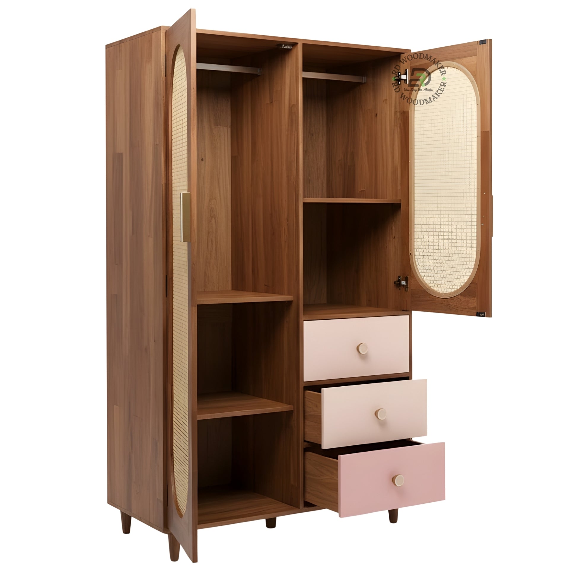 CLASSIC LARGE 4-DOOR SOLID WOOD WARDROBE
