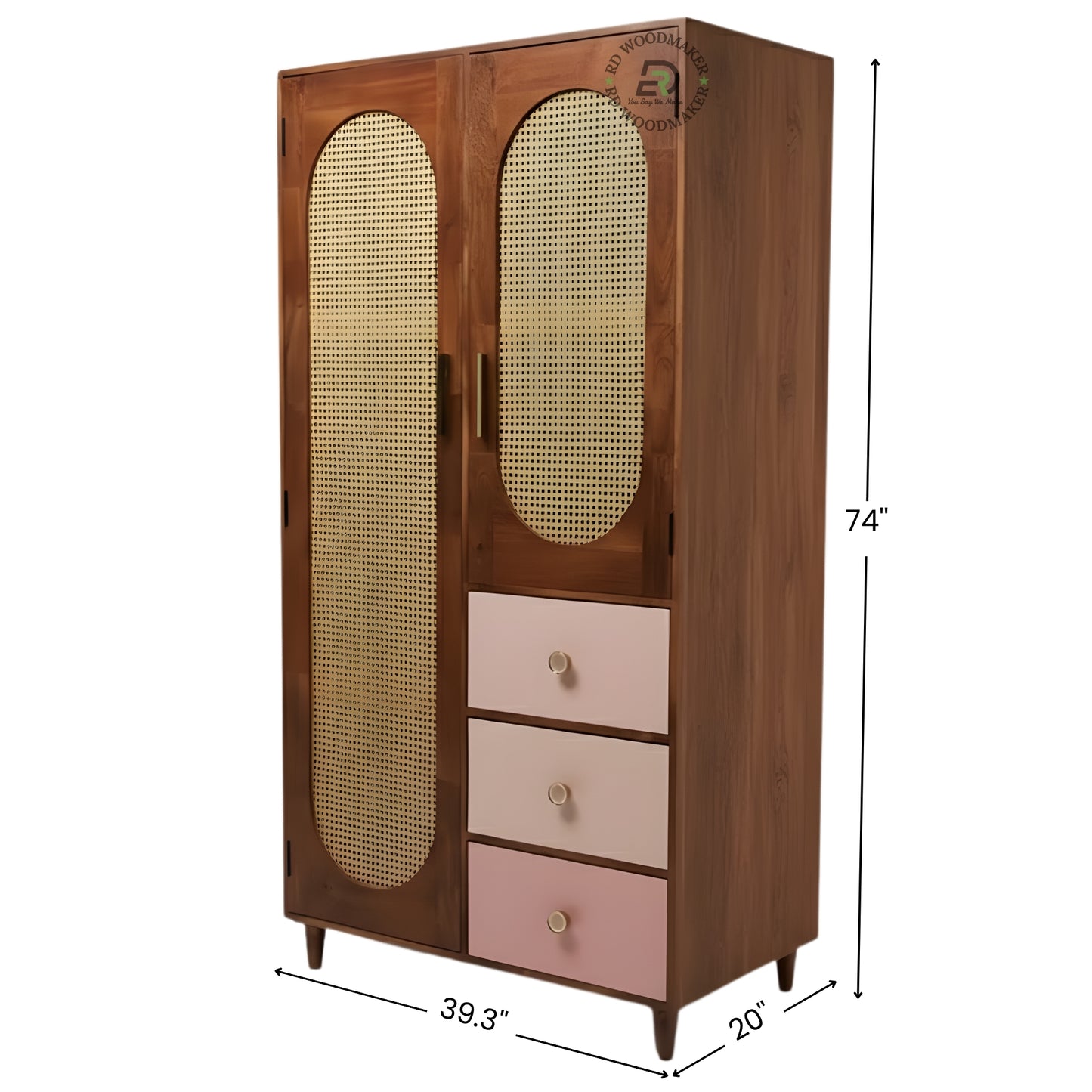 CLASSIC LARGE 4-DOOR SOLID WOOD WARDROBE