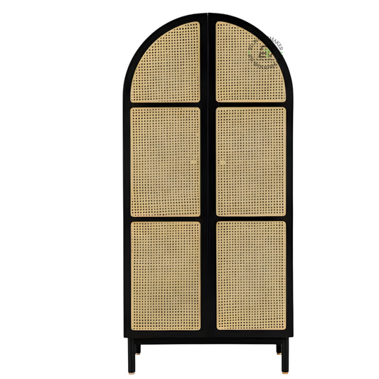 TRADITIONAL 2-DOOR SOLID WOOD WARDROBE WITH 2 DRAWERS