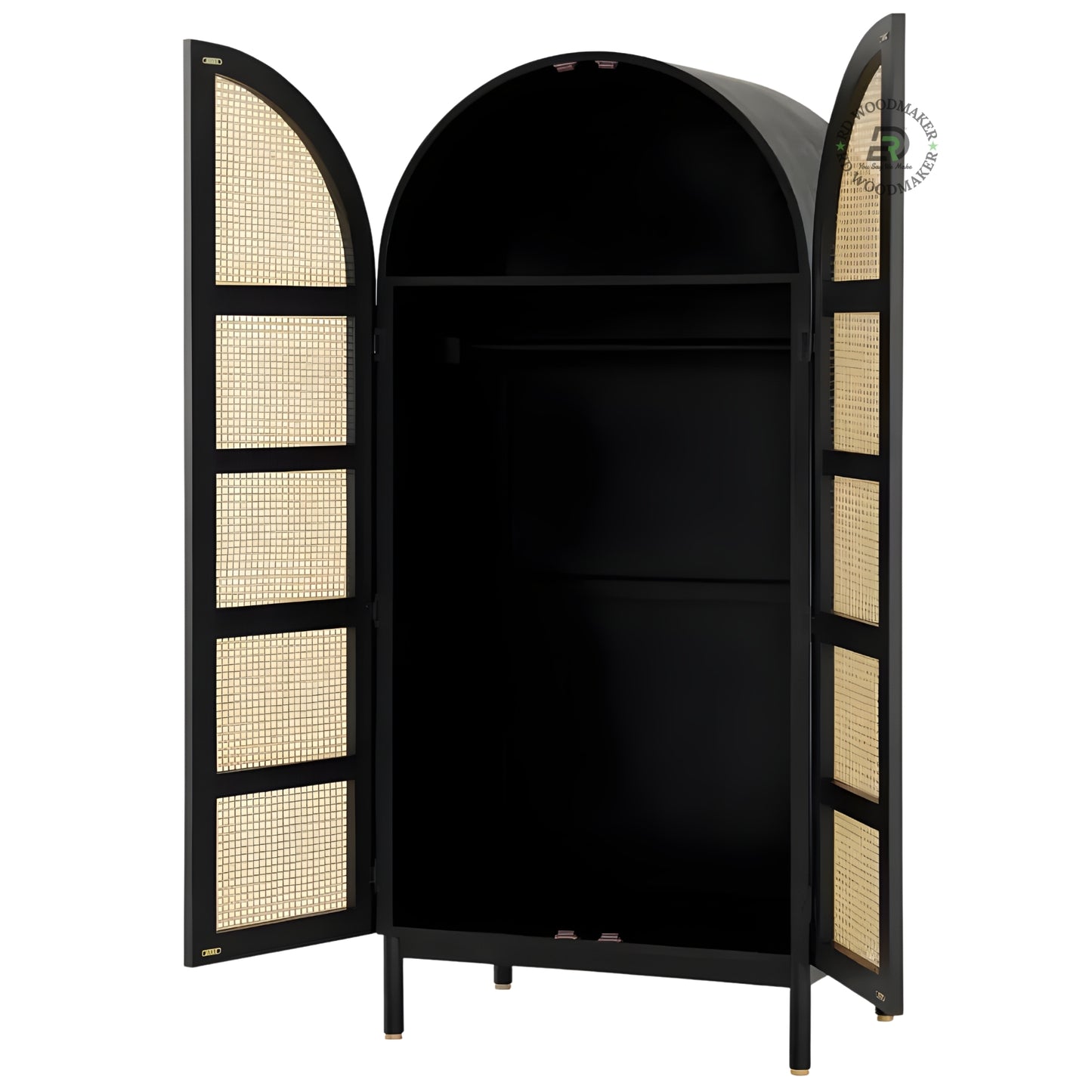 TRADITIONAL 2-DOOR SOLID WOOD WARDROBE WITH 2 DRAWERS